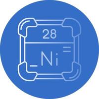 Nickel Gradient Linie Kreis Symbol vektor