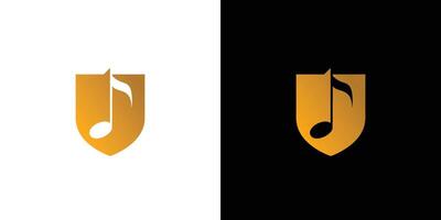 de musik garanti logotyp design är unik och modern vektor