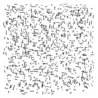 schwarz Punkte, Schlaganfälle im ein chaotisch Muster gezeichnet durch Hand mit Kritzeleien. Vektor Zeichnung.