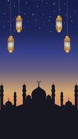 islamic bakgrund och prydnad moské vektor