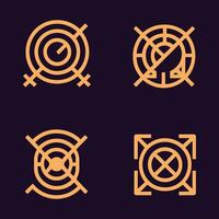 minimalistisk vektor y2k symboler uppsättning för logotyp mallar