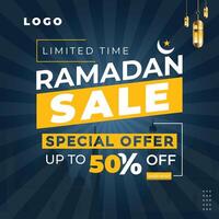 Ramadan Verkauf Platz Banner Sozial Medien Post Design vektor