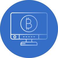 Bitcoin Gradient Linie Kreis Symbol vektor