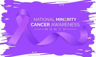 nationell minoritet cancer medvetenhet månad av april. affisch , baner design mall vektor illustration.