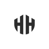 brev hh monogram logotyp mall vektor
