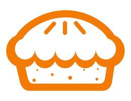 Kuchen, Kuchen Logo Design im minimalistisch Stil. schnell Essen Symbol. Vektor Illustration.