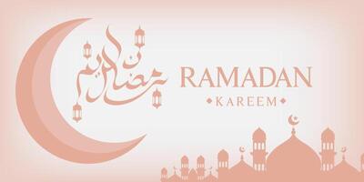 ramadan kareem måne arabicum kalligrafi, mall för baner, inbjudan, affisch, kort för de firande av muslim gemenskap festival vektor