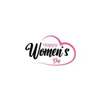 glücklich International Damen Tage Logo Design Wortmarke Typografie Symbol Element Vektor