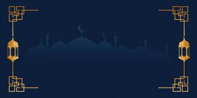 Ramadan kareem Mond Moschee Arabisch Kalligraphie, Vorlage zum Banner, Einladung, Poster, Karte zum das Feier von Muslim Gemeinschaft Festival vektor