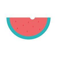 Wassermelone flacher Stil Symbol Vektor-Design vektor