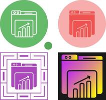 hemsida statistik vektor ikon