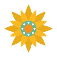 isolierte gelbe Blume Symbol Vektor-Design vektor