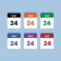 März 1 Kalender Erinnerung. 1 März Datum Monat Kalender Symbol Design Vorlage. vektor