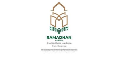 islamic och Ramadhan kareem logotyp design för grafisk designer och webb utvecklare vektor