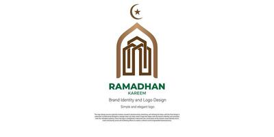 islamisch und Ramadhan kareem Logo Design zum Grafik Designer und Netz Entwickler vektor