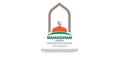 islamic och Ramadhan kareem logotyp design för grafisk designer och webb utvecklare vektor