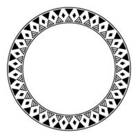 runden geometrisch Maori Rand Rahmen Design. einfach. schwarz und Weiß. vektor