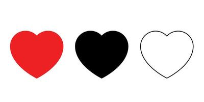 hjärtan platt ikoner. vektor illustration.