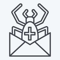 Symbol Spam. verbunden zu Post Büro Symbol. Linie Stil. einfach Design editierbar. einfach Illustration vektor