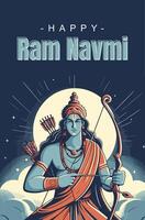 RAM Navami Sozial Medien Vorlage vektor