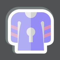 Aufkleber Uniform. verbunden zu Eishockey Sport Symbol. einfach Design editierbar vektor