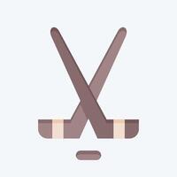 Symbol Eishockey. verbunden zu Eishockey Sport Symbol. eben Stil. einfach Design editierbar vektor