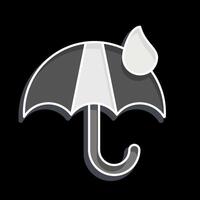 ikon eco paraply. relaterad till ekologi symbol. glansig stil. enkel design redigerbar. enkel illustration vektor