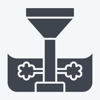 ikon hydro turbin. relaterad till ekologi symbol. glyf stil. enkel design redigerbar. enkel illustration vektor