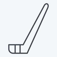 ikon hockey pinne. relaterad till hockey sporter symbol. linje stil. enkel design redigerbar vektor