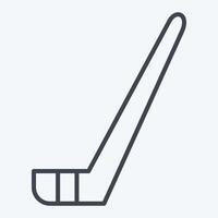 Symbol Eishockey Stock. verbunden zu Eishockey Sport Symbol. Linie Stil. einfach Design editierbar vektor