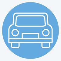 Symbol Taxi. verbunden zu Freizeit und Reise Symbol. Blau Augen Stil. einfach Design Illustration. vektor