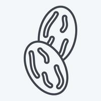 ikon muskot. relaterad till krydda symbol. linje stil. enkel design redigerbar. enkel illustration vektor