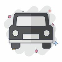 Symbol Taxi. verbunden zu Freizeit und Reise Symbol. Comic Stil. einfach Design Illustration. vektor