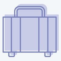 Symbol Gepäck. verbunden zu Freizeit und Reise Symbol. zwei Ton Stil. einfach Design Illustration. vektor