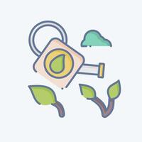 ikon vattning växt. relaterad till ekologi symbol. klotter stil. enkel design redigerbar. enkel illustration vektor