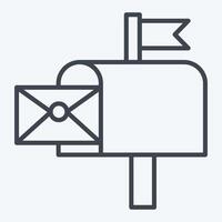 Symbol Mail Kasten. verbunden zu Post Büro Symbol. Linie Stil. einfach Design editierbar. einfach Illustration vektor