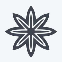 ikon stjärna anis. relaterad till krydda symbol. glyf stil. enkel design redigerbar. enkel illustration vektor
