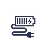 Batterie und elektrisch Stecker Symbol vektor