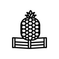 groß Ananas Symbol im Vektor. Logo vektor
