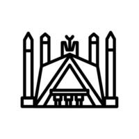 faisal moské ikon i vektor. logotyp vektor