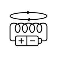 Elektrodynamik Symbol im Vektor. Logo vektor