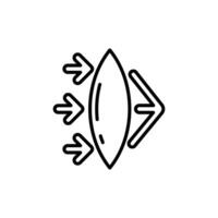 konvex Linse Symbol im Vektor. Logo vektor
