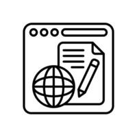 online Projekt Symbol im Vektor. Logo vektor