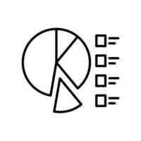 Kuchen Diagramm Symbol im Vektor. Logo vektor