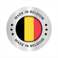 gemacht im Belgien Vektor Logo. Belgien Flagge Logo