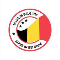 tillverkad i belgien vektor logotyp. belgien flagga logotyp