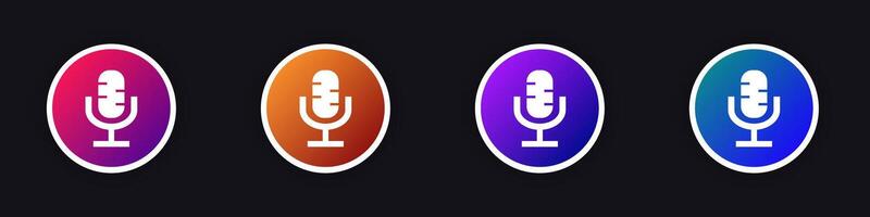 mikrofon på luft ikon. radio eller podcast logotyp vektor