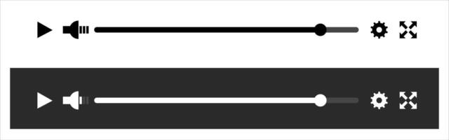 Video Spieler abspielen Bar Design Schnittstelle. vektor