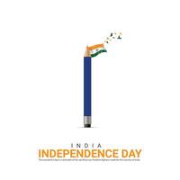 oberoende dag av Indien. oberoende dag kreativ design för social media posta vektor
