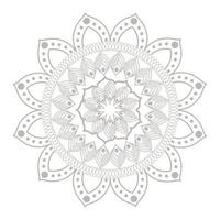 Mandala silberne Blume geformtes Vektordesign vektor